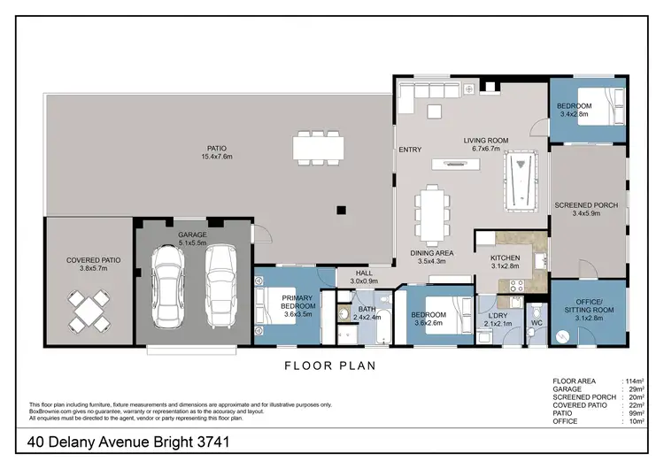 Floorplan of Homely house listing, 40 Delany Avenue, Bright VIC 3741