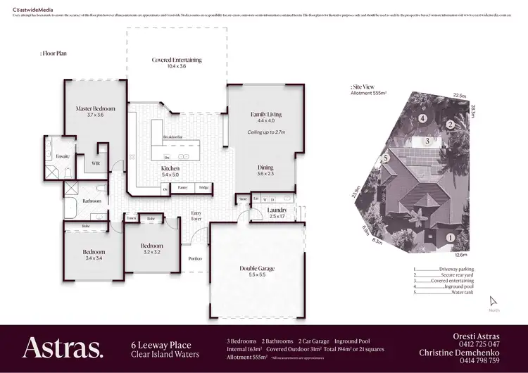 Floorplan of Homely house listing, 6 Leeway Place, Clear Island Waters QLD 4226