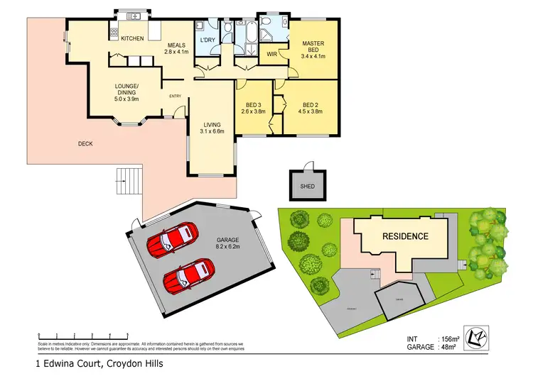 Floorplan of Homely house listing, 1 Edwina Court, Croydon Hills VIC 3136
