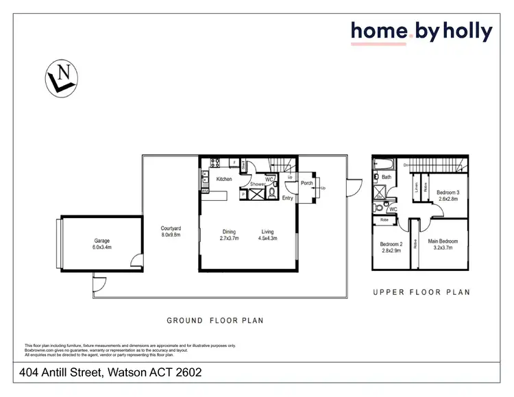 Floorplan of Homely townhouse listing, 404 Antill Street, Watson ACT 2602