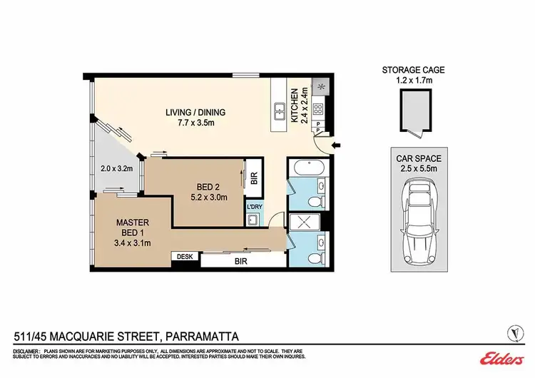 Floorplan of Homely apartment listing, 511/45 Macqaurie Street, Parramatta NSW 2150