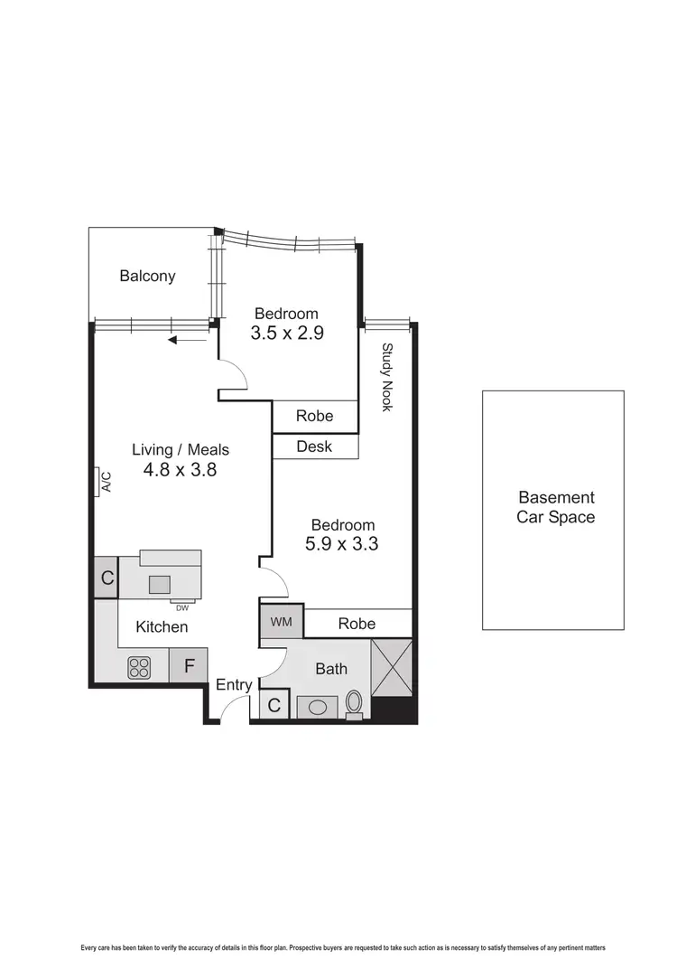 Floorplan of Homely apartment listing, 1116/3 Tarver Street, Port Melbourne VIC 3207