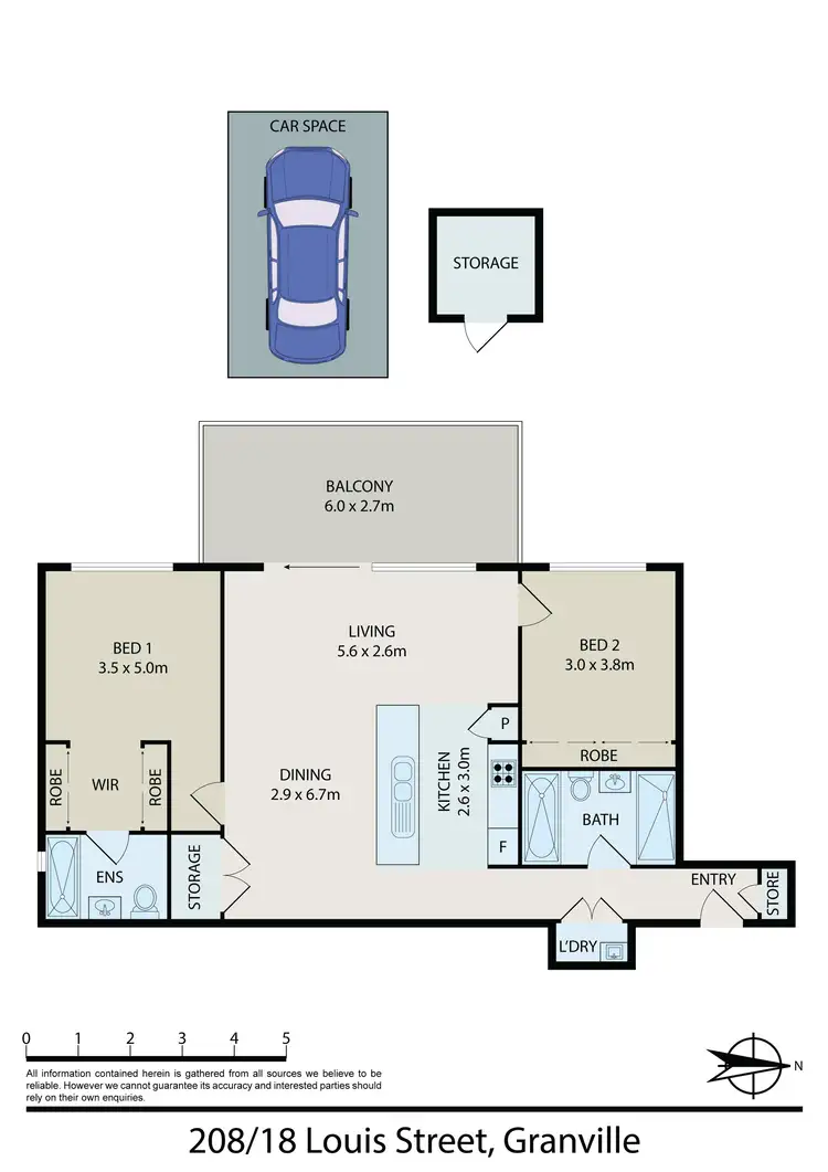 Floorplan of Homely apartment listing, 208/18 Louis Street, Granville NSW 2142