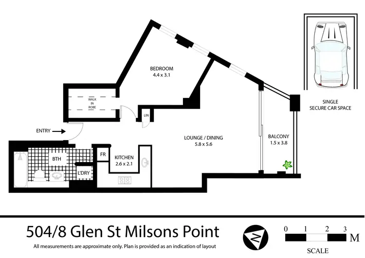 Floorplan of Homely apartment listing, 504/8 Glen Street, Milsons Point NSW 2061