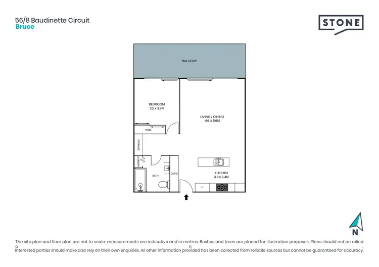 Floorplan of Homely unit listing, 56/8 Baudinette Circuit, Bruce ACT 2617