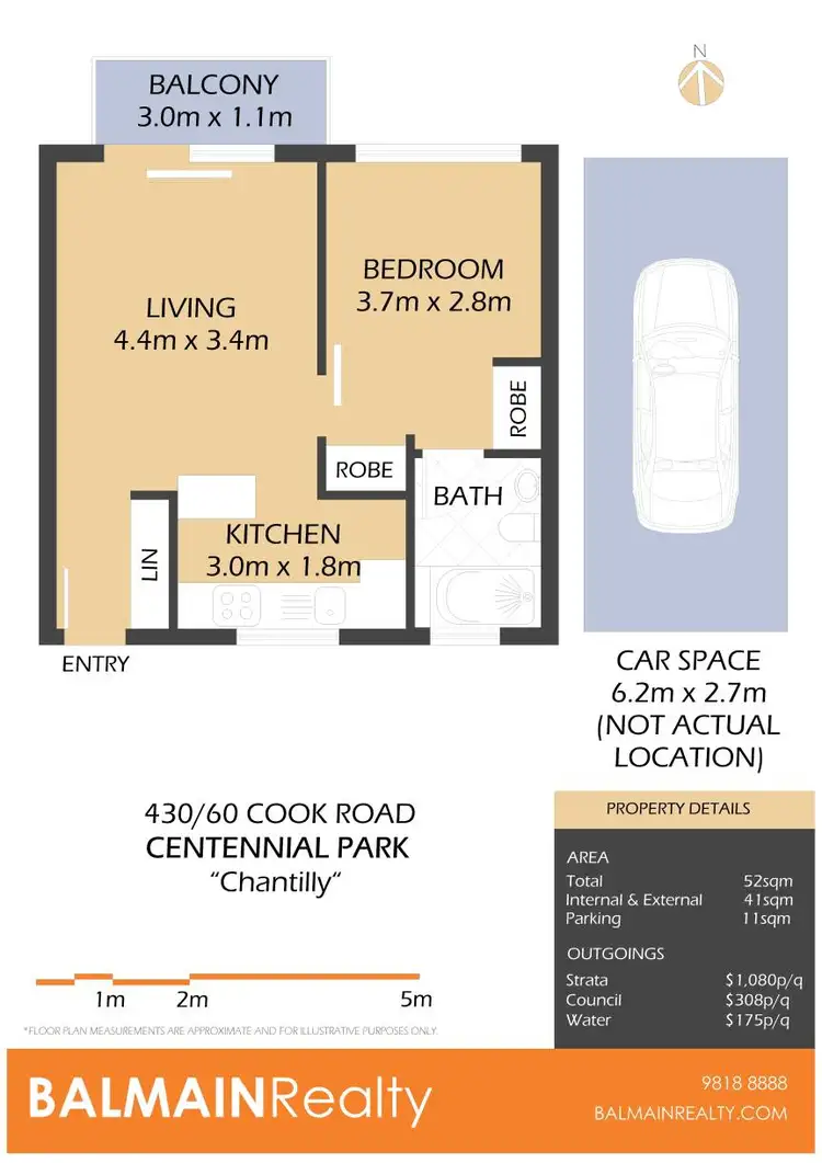 Floorplan of Homely apartment listing, 430/60 Cook Road, Centennial Park NSW 2021