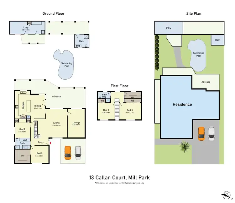 Floorplan of Homely house listing, 13 Callan Court, Mill Park VIC 3082