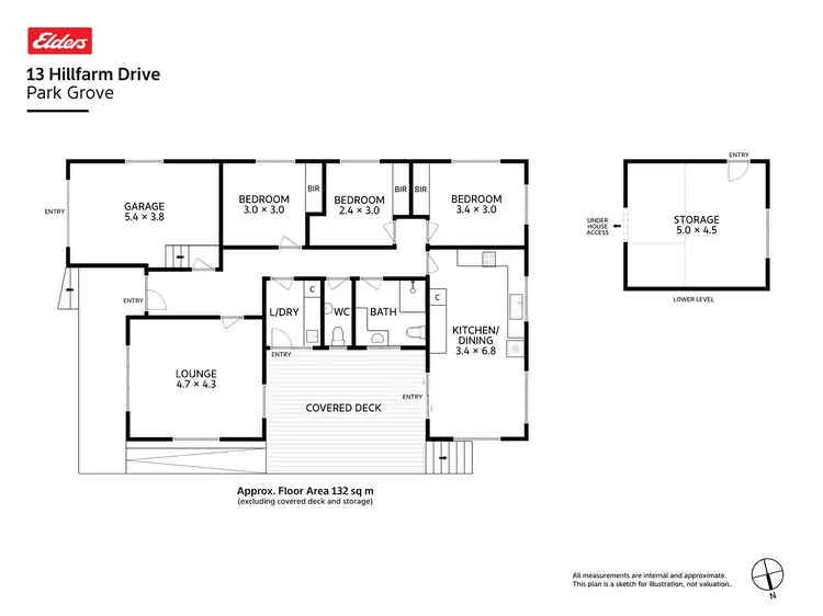 Floorplan of Homely house listing, 13 Hillfarm Drive, Park Grove TAS 7320