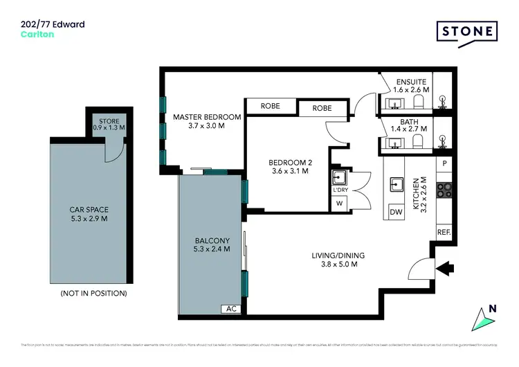 Floorplan of Homely unit listing, 202/77 Edward Street, Carlton NSW 2218
