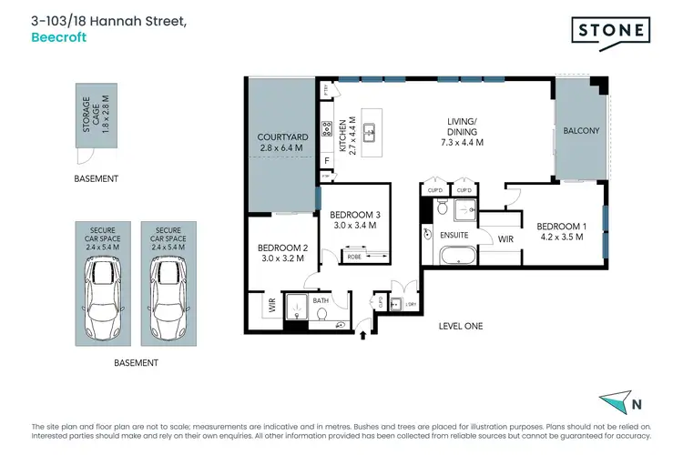Floorplan of Homely apartment listing, 3.103/18 Hannah Street, Beecroft NSW 2119