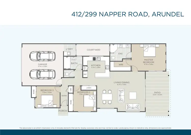 Floorplan of Homely retirement listing, 412/299 Napper Road, Arundel QLD 4214
