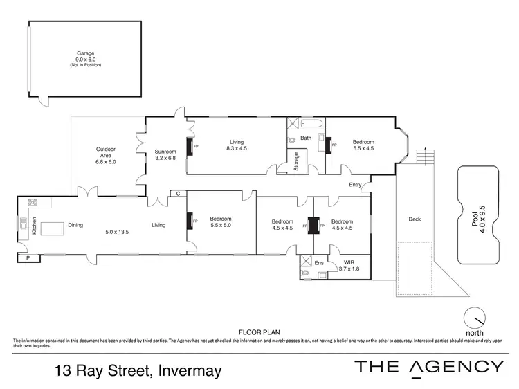 Floorplan of Homely house listing, 13 Ray Street, Invermay TAS 7248