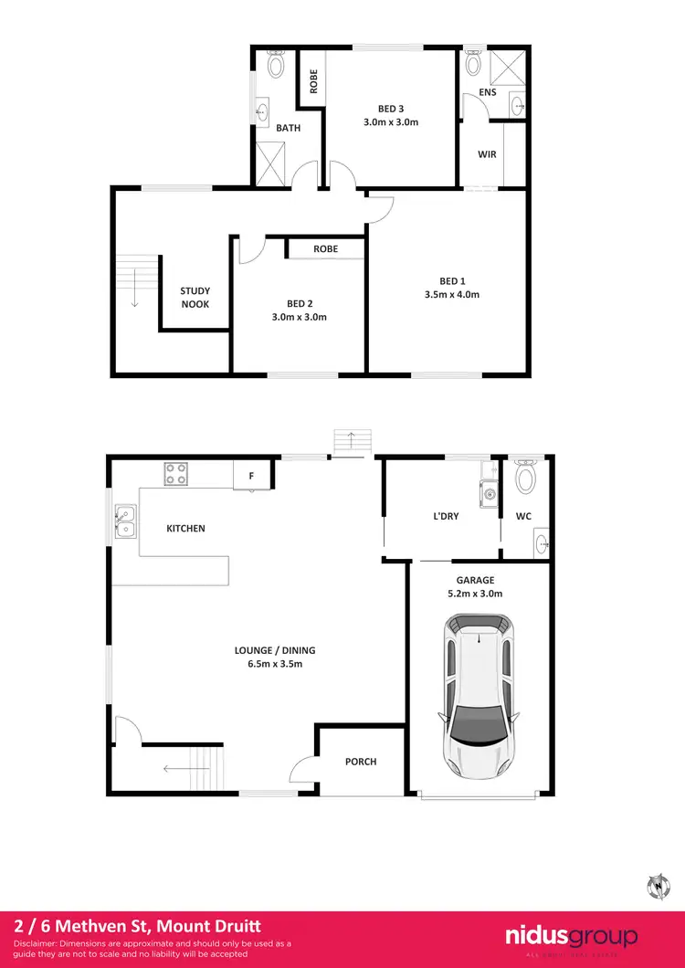 Floorplan of Homely townhouse listing, 2/6 Methven Street, Mount Druitt NSW 2770