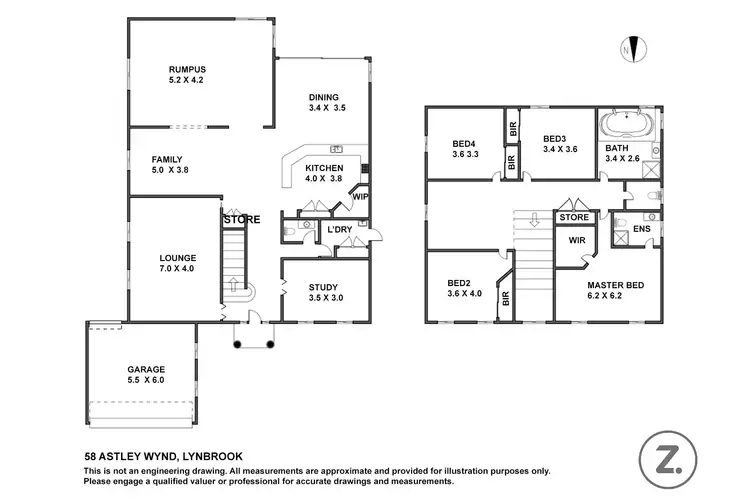 Floorplan of Homely house listing, 58 Astley Wynd, Lynbrook VIC 3975