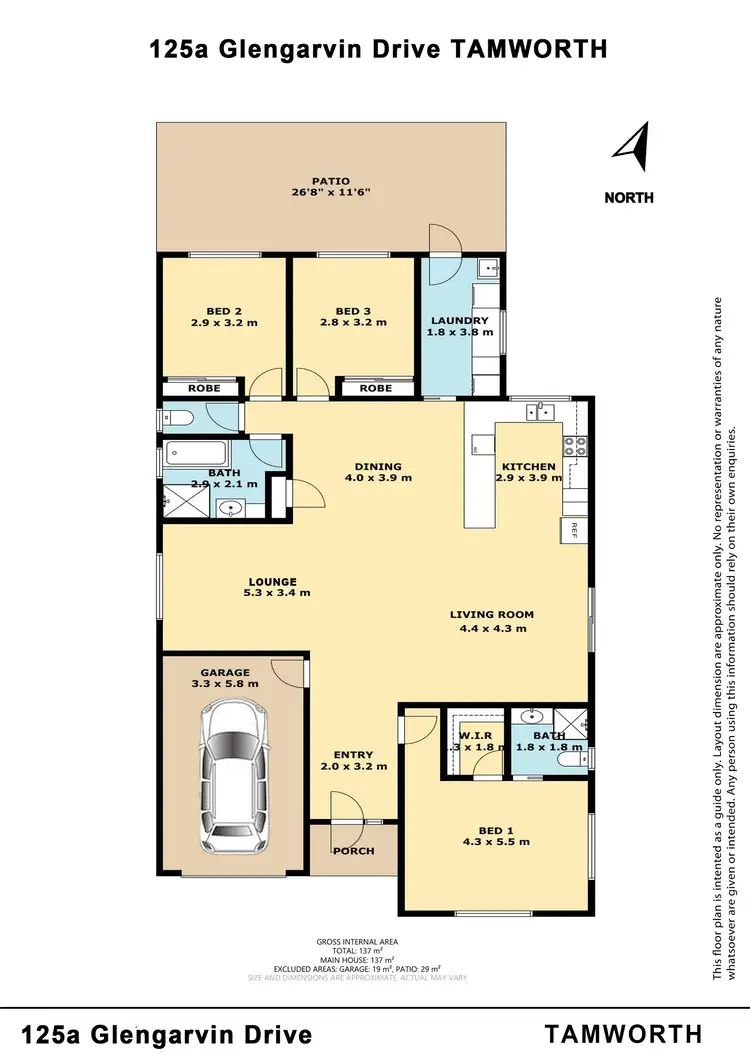 Floorplan of Homely house listing, 125a Glengarvin Drive, Tamworth NSW 2340