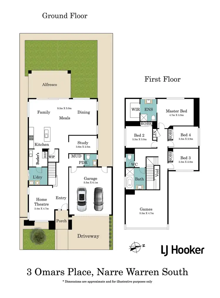 Floorplan of Homely house listing, 3 Omars Place, Narre Warren South VIC 3805