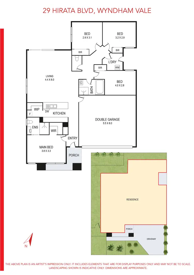 Floorplan of Homely house listing, 29 Hirata Boulevard, Wyndham Vale VIC 3024