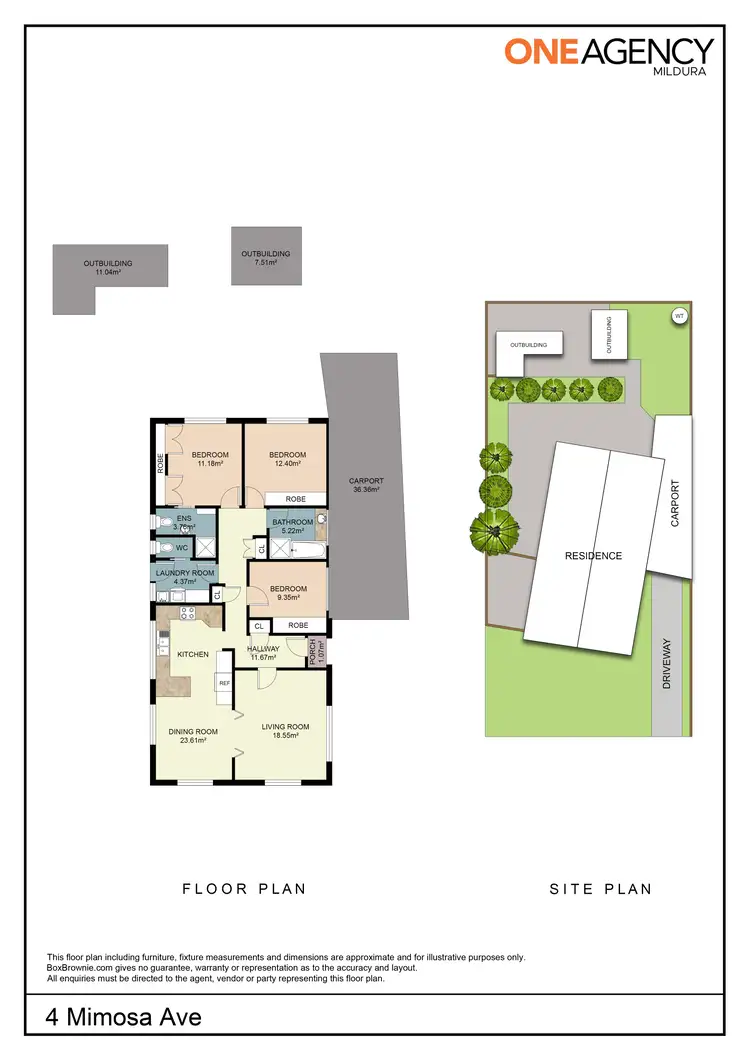 Floorplan of Homely house listing, 4 Mimosa Avenue, Mildura VIC 3500