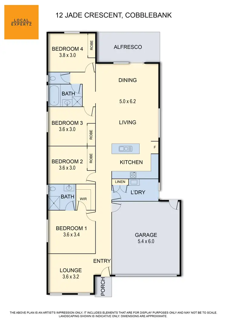 Floorplan of Homely house listing, 12 Jade Crescent, Cobblebank VIC 3338