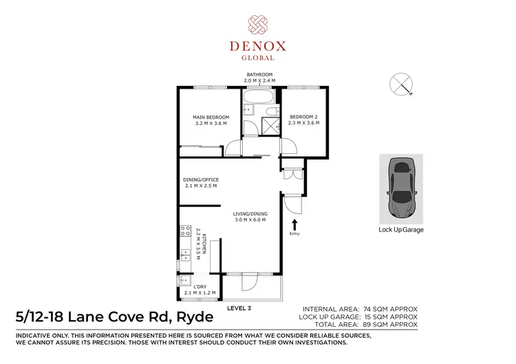 Floorplan of Homely unit listing, 5/12-18 Lane Cove Road, Ryde NSW 2112