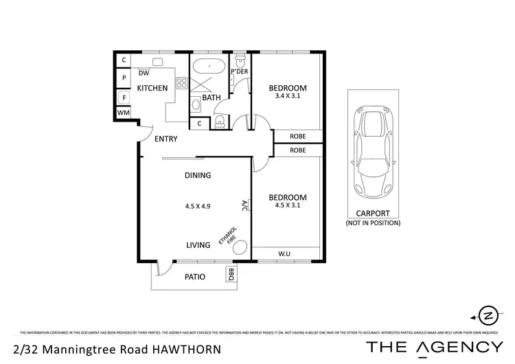 Floorplan of Homely apartment listing, 2/32 Manningtree Road, Hawthorn VIC 3122