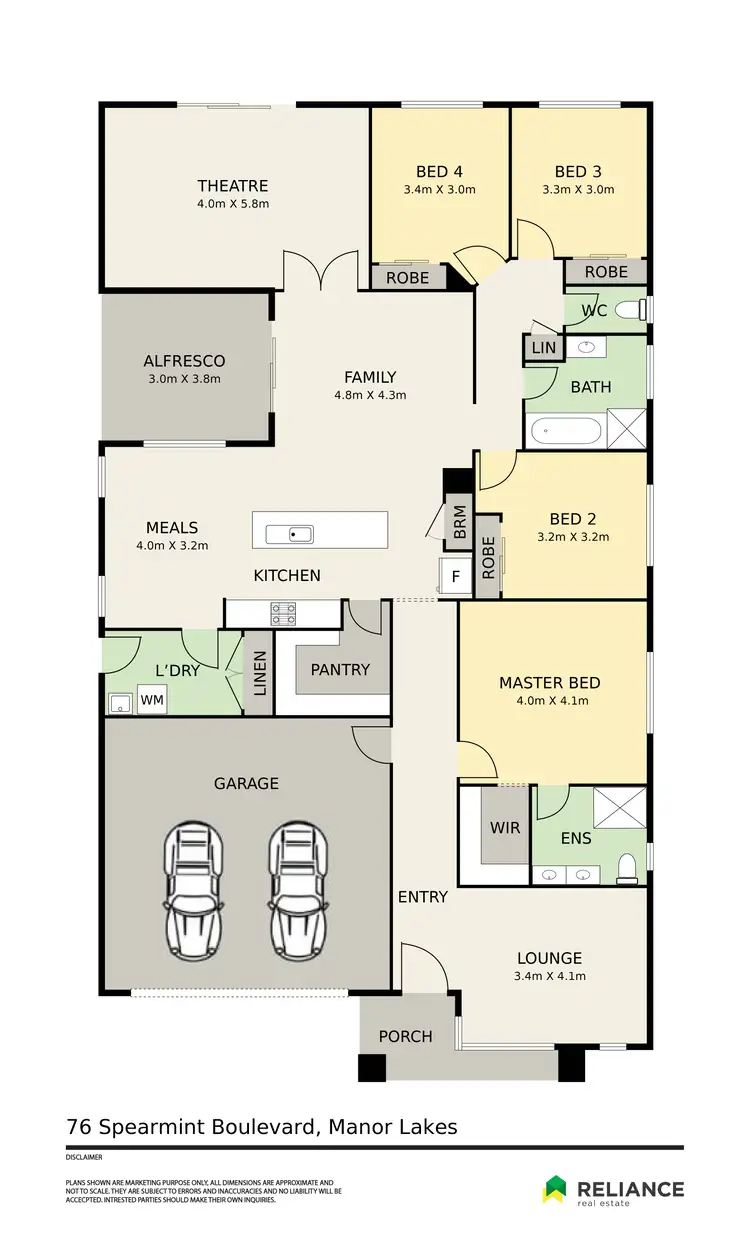 Floorplan of Homely house listing, 76 Spearmint Boulevard, Manor Lakes VIC 3024