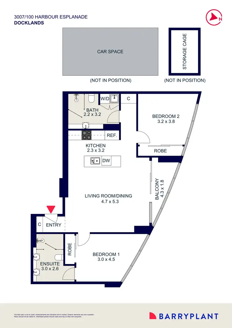 Floorplan of Homely apartment listing, 3007/100 Harbour Esplanade, Docklands VIC 3008