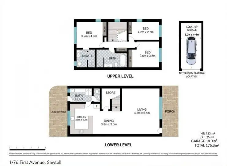 Floorplan of Homely townhouse listing, 1/76 First Avenue, Sawtell NSW 2452