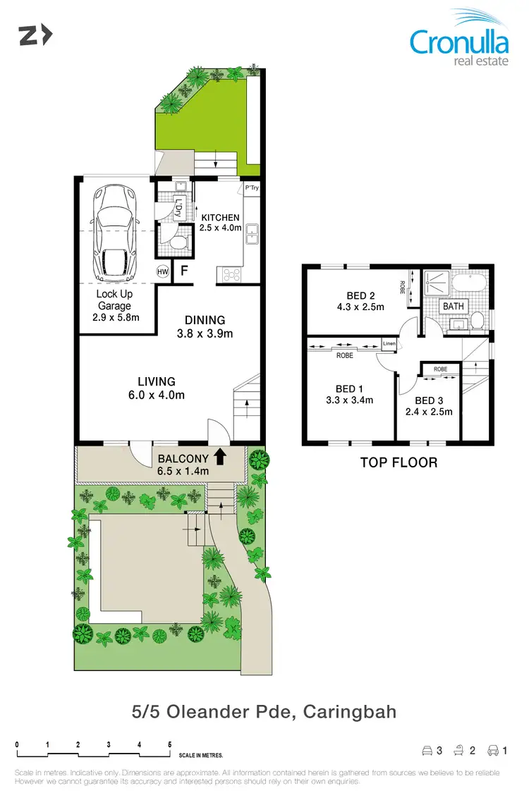 Floorplan of Homely townhouse listing, 5/5 Oleander Parade, Caringbah NSW 2229