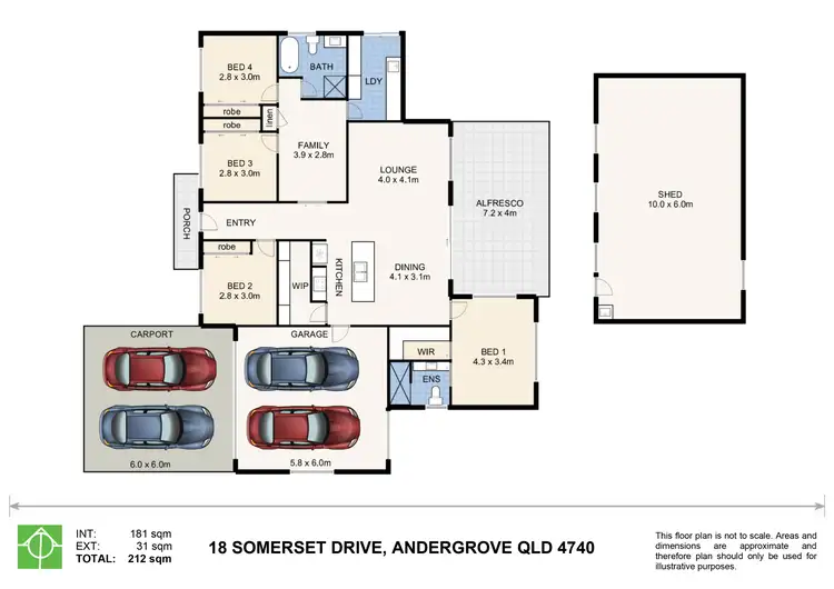 Floorplan of Homely house listing, 18 Somerset Drive, Andergrove QLD 4740