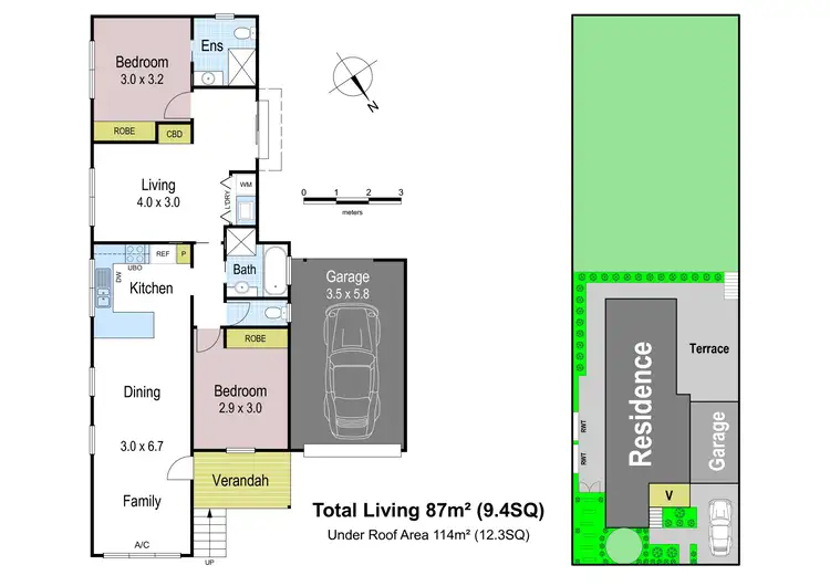 Floorplan of Homely townhouse listing, 1/19 McColl Street, Nilma VIC 3821