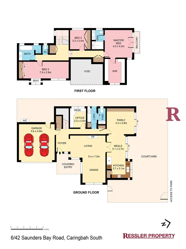 Floorplan of Homely townhouse listing, 6/42-44 Saunders Bay Road, Caringbah South NSW 2229