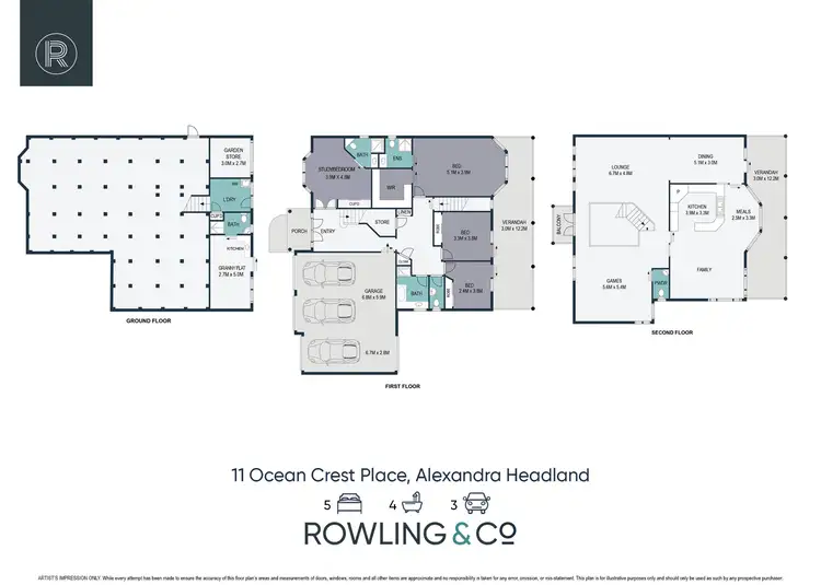 Floorplan of Homely house listing, 11 Ocean Crest Place, Alexandra Headland QLD 4572