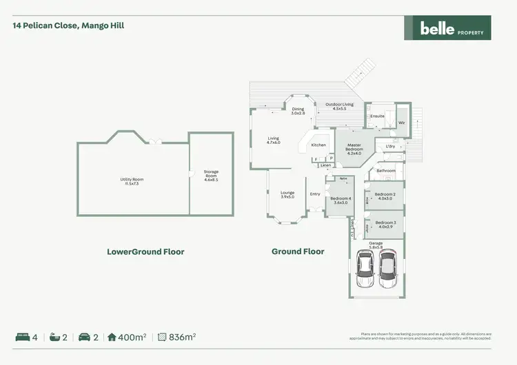 Floorplan of Homely house listing, 14 Pelican Close, Mango Hill QLD 4509