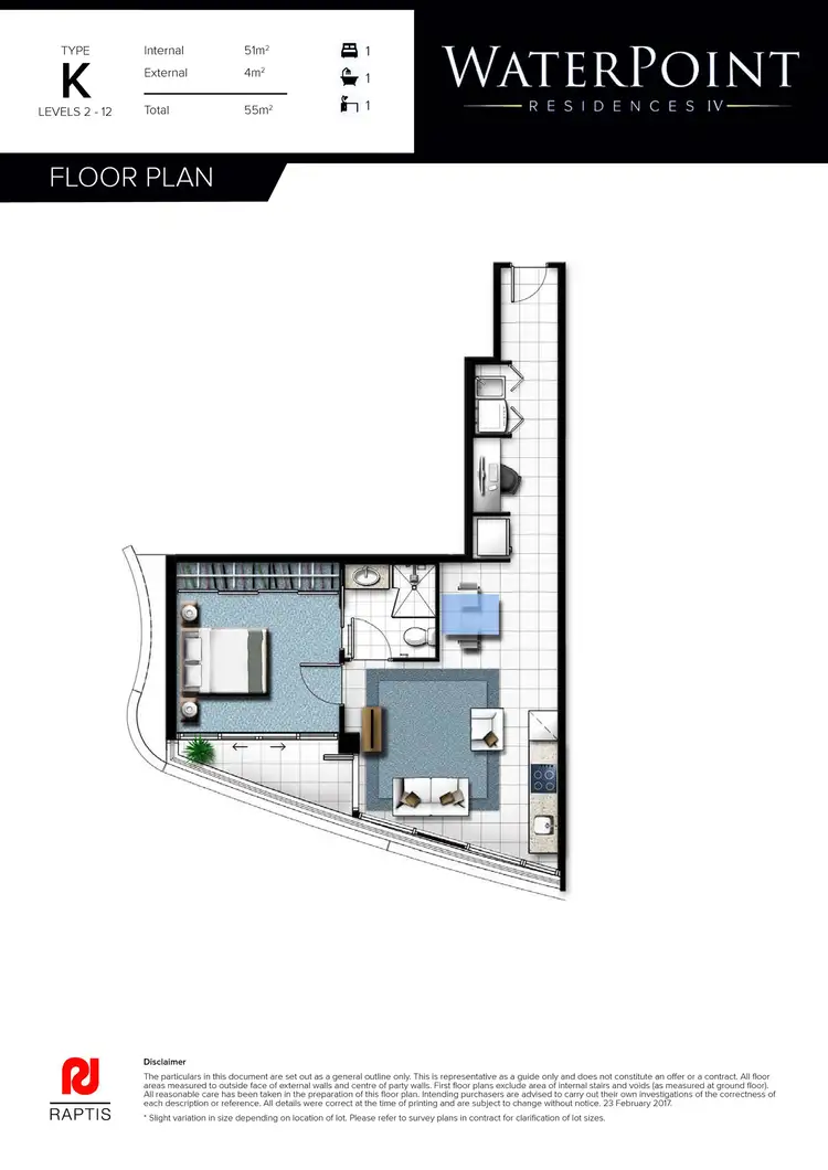 Floorplan of Homely apartment listing, 4311/5 Harbour Side Court, Biggera Waters QLD 4216