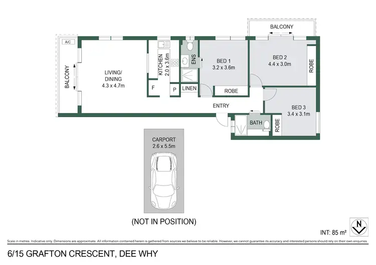 Floorplan of Homely apartment listing, 6/15 Grafton Crescent, Dee Why NSW 2099