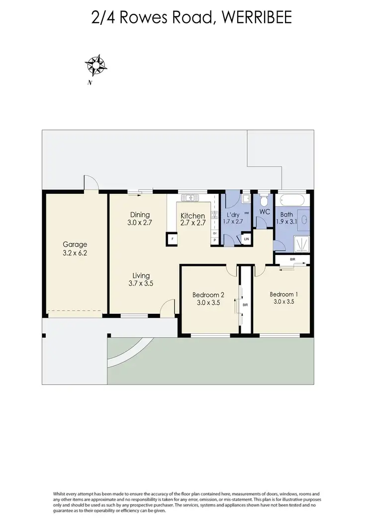 Floorplan of Homely unit listing, 2/4 Rowes Road, Werribee VIC 3030