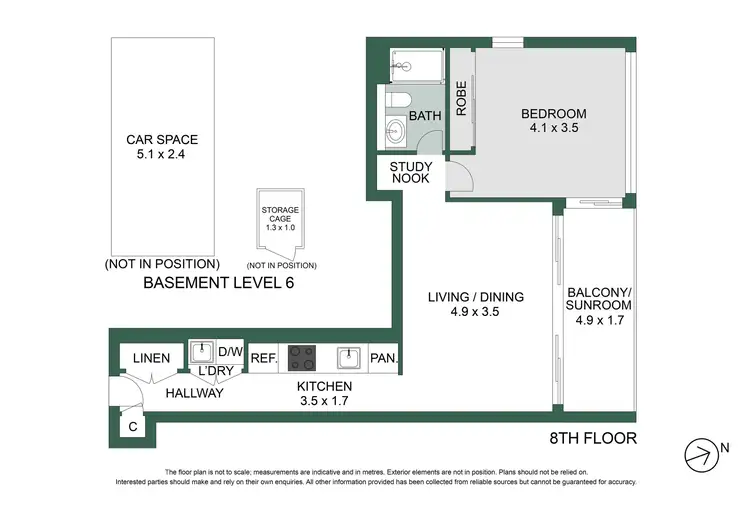 Floorplan of Homely apartment listing, 805/45 Macquarie Street, Parramatta NSW 2150