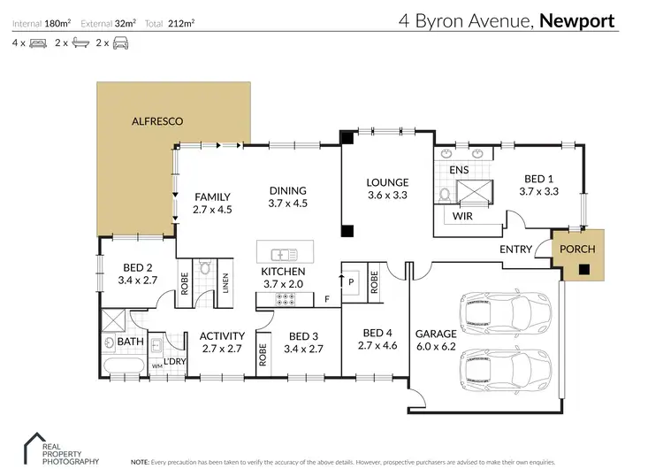 Floorplan of Homely house listing, 4 Byron Avenue, Newport QLD 4020