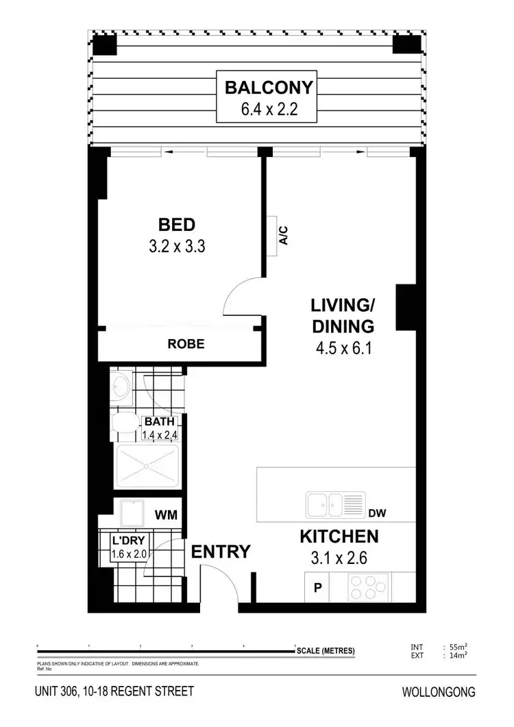 Floorplan of Homely unit listing, 3-06/10-18 Regent Street, Wollongong NSW 2500