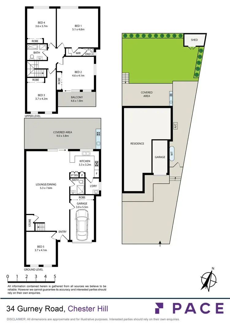 Floorplan of Homely semi-detached listing, 34 Gurney Road, Chester Hill NSW 2162