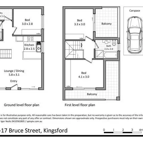Floorplan of Homely townhouse listing, 6/15-17 Bruce Street, Kingsford NSW 2032