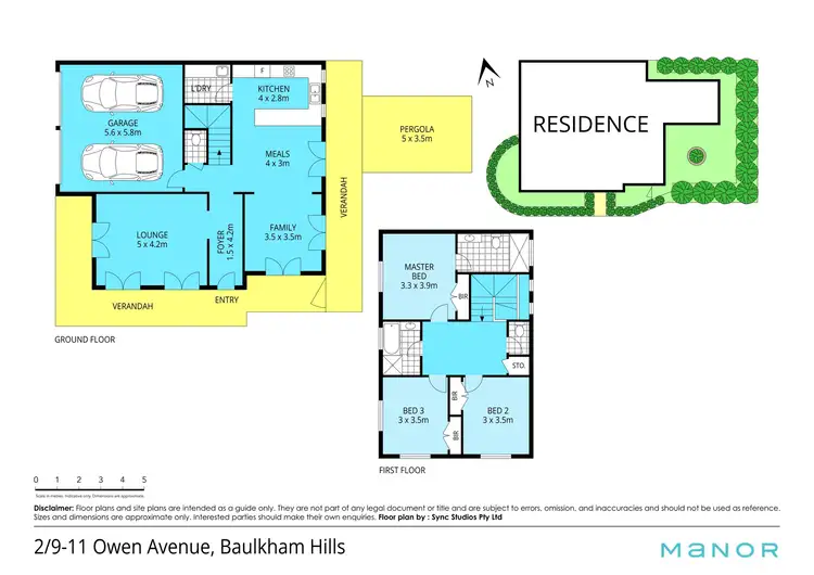 Floorplan of Homely townhouse listing, 2/9-11 Owen Avenue, Baulkham Hills NSW 2153