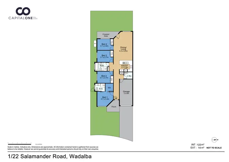 Floorplan of Homely semi-detached listing, 1/22 Salamander Road, Wadalba NSW 2259