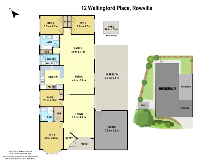 Floorplan of Homely house listing, 12 Wallingford Place, Rowville VIC 3178