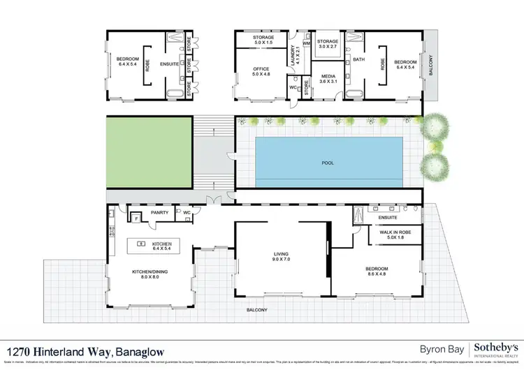 Floorplan of Homely house listing, 1270 Hinterland Way, Bangalow NSW 2479
