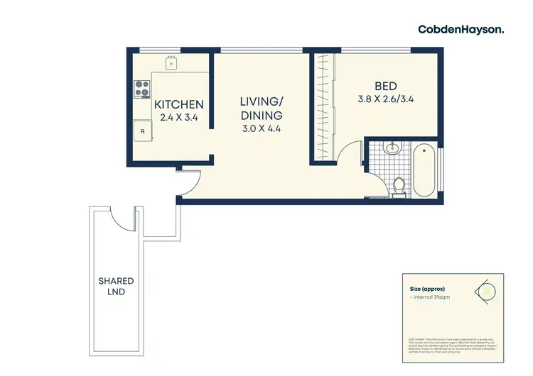Floorplan of Homely apartment listing, 1/52 Hornsey Street, Rozelle NSW 2039