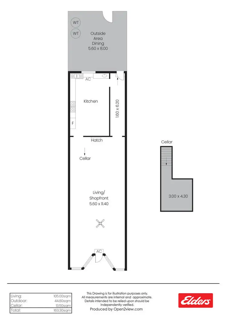 Floorplan of Homely studio listing, 12 Second Street, Orroroo SA 5431