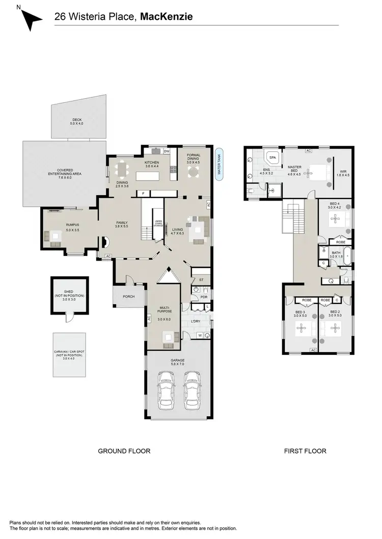 Floorplan of Homely house listing, 26 Wisteria Place, Mackenzie QLD 4156