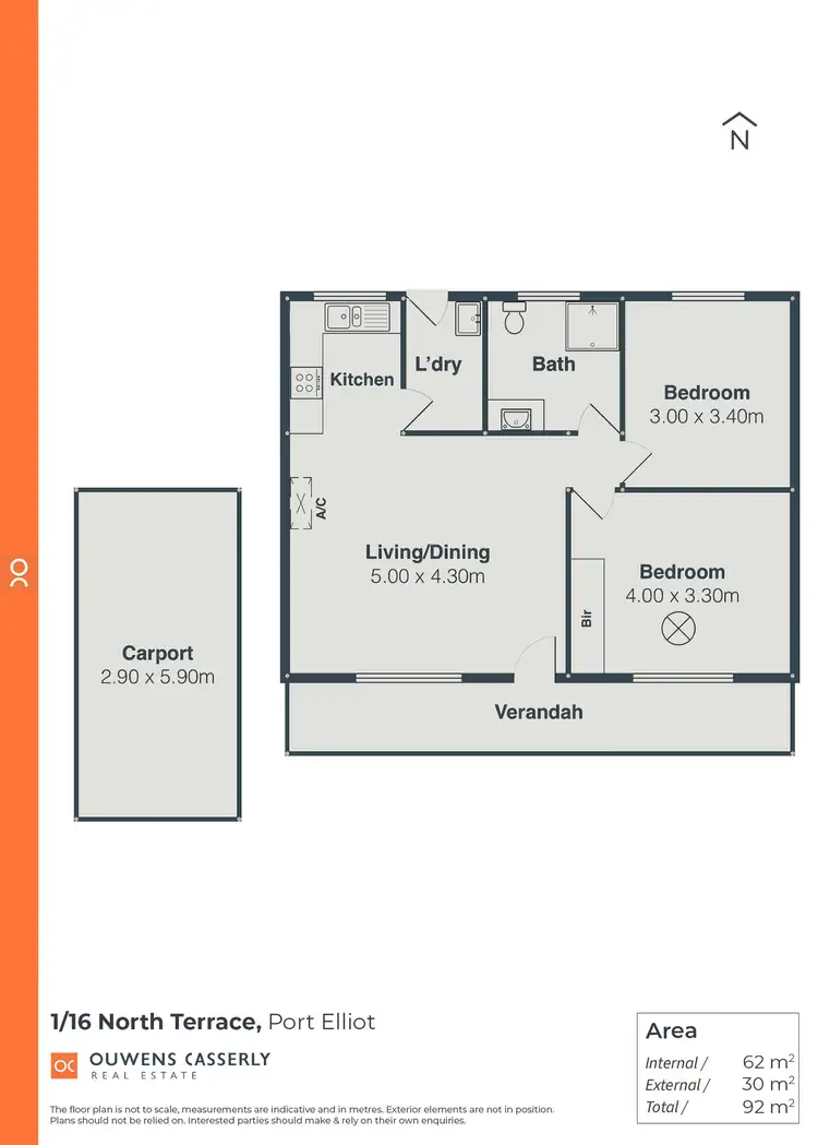Floorplan of Homely unit listing, 1/16 North Terrace, Port Elliot SA 5212